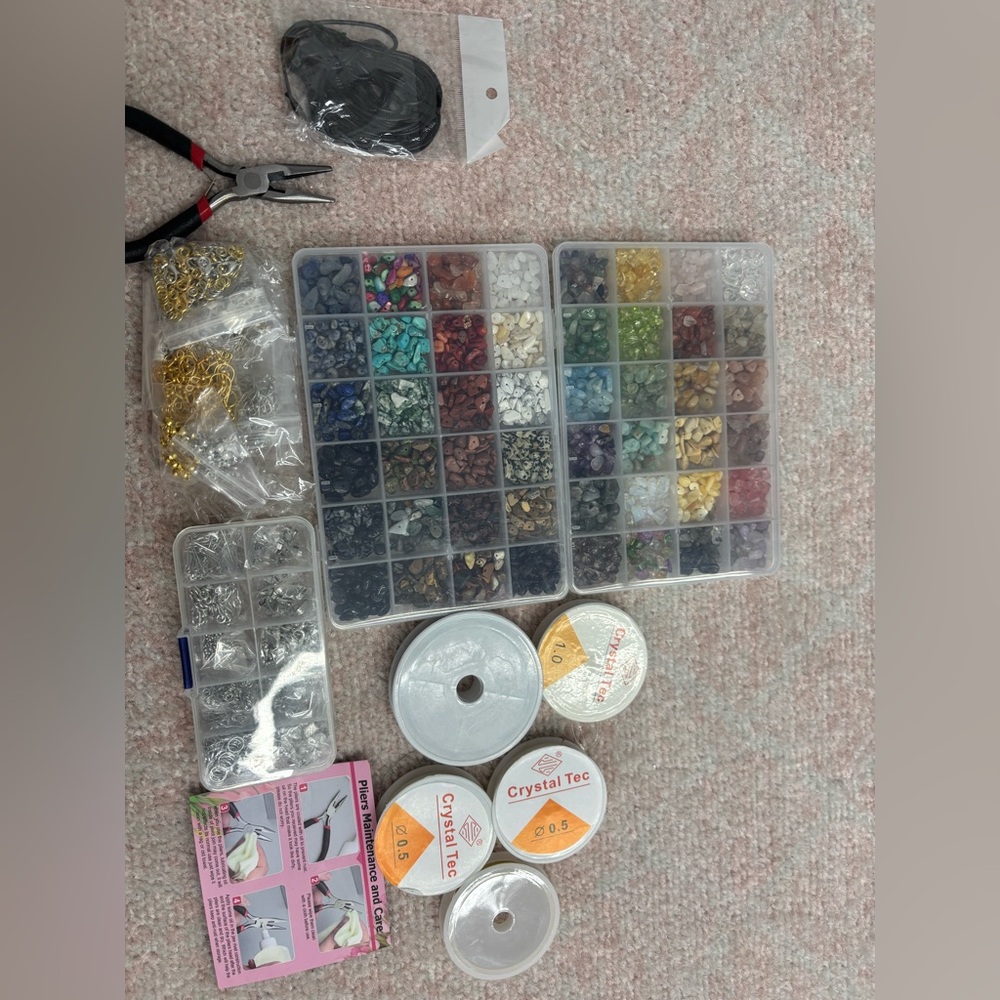 Crystal earring and bracelet kit